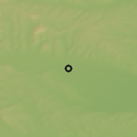 Shaded relief of the 51 km around Krajna, drawn from the GMTED2010 grid