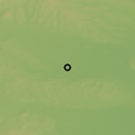 Shaded relief of the 51 km around Krapje, drawn from the GMTED2010 grid