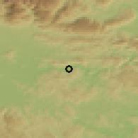 Shaded relief of the 51 km around Kresniške Poljane, drawn from the GMTED2010 grid