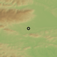 Shaded relief of the 51 km around Križni Vrh, drawn from the GMTED2010 grid