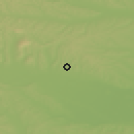 Shaded relief of the 51 km around Bodonci, drawn from the GMTED2010 grid