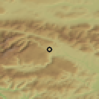 Shaded relief of the 51 km around Krnica, drawn from the GMTED2010 grid