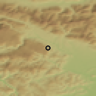 Shaded relief of the 51 km around Kropa, drawn from the GMTED2010 grid