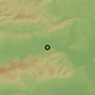 Shaded relief of the 51 km around Krška vas, drawn from the GMTED2010 grid