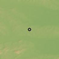 Shaded relief of the 51 km around Lahonci, drawn from the GMTED2010 grid