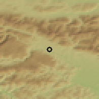 Shaded relief of the 51 km around Lancovo, drawn from the GMTED2010 grid