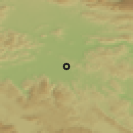 Shaded relief of the 51 km around Lavrica, drawn from the GMTED2010 grid
