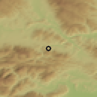 Shaded relief of the 51 km around Leše, drawn from the GMTED2010 grid
