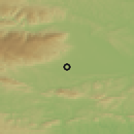 Shaded relief of the 51 km around Leskovec, drawn from the GMTED2010 grid