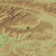 Shaded relief of the 51 km around Bohinjska Bistrica, drawn from the GMTED2010 grid