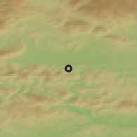 Shaded relief of the 51 km around Liboje, drawn from the GMTED2010 grid