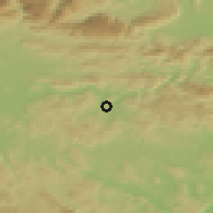Shaded relief of the 51 km around Litija, drawn from the GMTED2010 grid