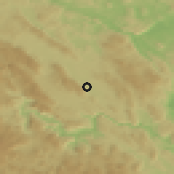 Shaded relief of the 51 km around Livold, drawn from the GMTED2010 grid