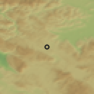Shaded relief of the 51 km around Logatec, drawn from the GMTED2010 grid