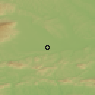 Shaded relief of the 51 km around Apače, drawn from the GMTED2010 grid