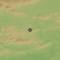 Shaded relief of the 51 km around Loka pri Žusmu, drawn from the GMTED2010 grid