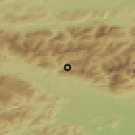 Shaded relief of the 51 km around Lom pod Storžičem, drawn from the GMTED2010 grid
