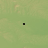 Shaded relief of the 51 km around Boračeva, drawn from the GMTED2010 grid