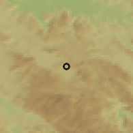 Shaded relief of the 51 km around Lož, drawn from the GMTED2010 grid