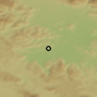 Shaded relief of the 51 km around Lukovica pri Brezovici, drawn from the GMTED2010 grid