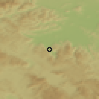 Shaded relief of the 51 km around Borovnica, drawn from the GMTED2010 grid