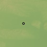 Shaded relief of the 51 km around Mala Polana, drawn from the GMTED2010 grid