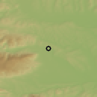 Shaded relief of the 51 km around Malečnik, drawn from the GMTED2010 grid