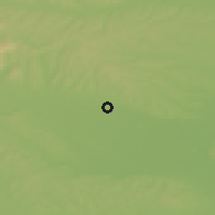Shaded relief of the 51 km around Martjanci, drawn from the GMTED2010 grid