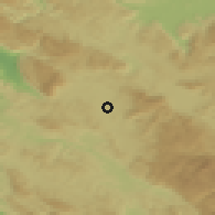 Shaded relief of the 51 km around Matenja vas, drawn from the GMTED2010 grid