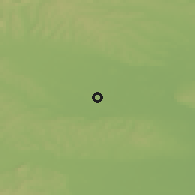 Shaded relief of the 51 km around Melinci, drawn from the GMTED2010 grid