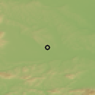 Shaded relief of the 51 km around Mestni Vrh, drawn from the GMTED2010 grid