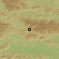 Shaded relief of the 51 km around Mislinja, drawn from the GMTED2010 grid