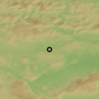 Shaded relief of the 51 km around Mokronog, drawn from the GMTED2010 grid