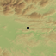 Shaded relief of the 51 km around Moravče, drawn from the GMTED2010 grid