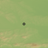 Shaded relief of the 51 km around Moškanjci, drawn from the GMTED2010 grid
