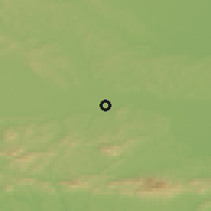 Shaded relief of the 51 km around Muretinci, drawn from the GMTED2010 grid