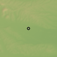 Shaded relief of the 51 km around Murska Sobota, drawn from the GMTED2010 grid