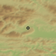 Shaded relief of the 51 km around Nazarje, drawn from the GMTED2010 grid