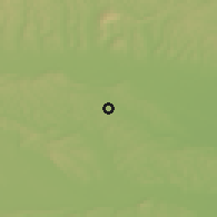 Shaded relief of the 51 km around Negova, drawn from the GMTED2010 grid