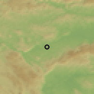 Shaded relief of the 51 km around Novo mesto, drawn from the GMTED2010 grid