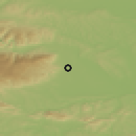 Shaded relief of the 51 km around Orehova vas, drawn from the GMTED2010 grid