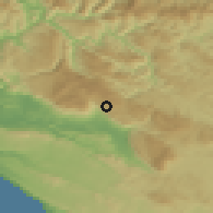 Shaded relief of the 51 km around Otlica, drawn from the GMTED2010 grid