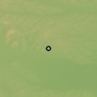 Shaded relief of the 51 km around Pečarovci, drawn from the GMTED2010 grid