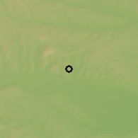 Shaded relief of the 51 km around Pertoča, drawn from the GMTED2010 grid