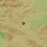 Shaded relief of the 51 km around Petkovec, drawn from the GMTED2010 grid