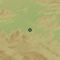 Shaded relief of the 51 km around Pijava Gorica, drawn from the GMTED2010 grid