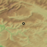 Shaded relief of the 51 km around Podbrdo, drawn from the GMTED2010 grid