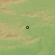 Shaded relief of the 51 km around Podčetrtek, drawn from the GMTED2010 grid