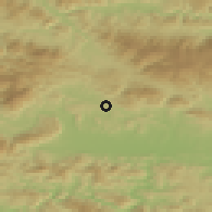 Shaded relief of the 51 km around Podkraj, drawn from the GMTED2010 grid