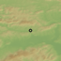 Shaded relief of the 51 km around Brestanica, drawn from the GMTED2010 grid